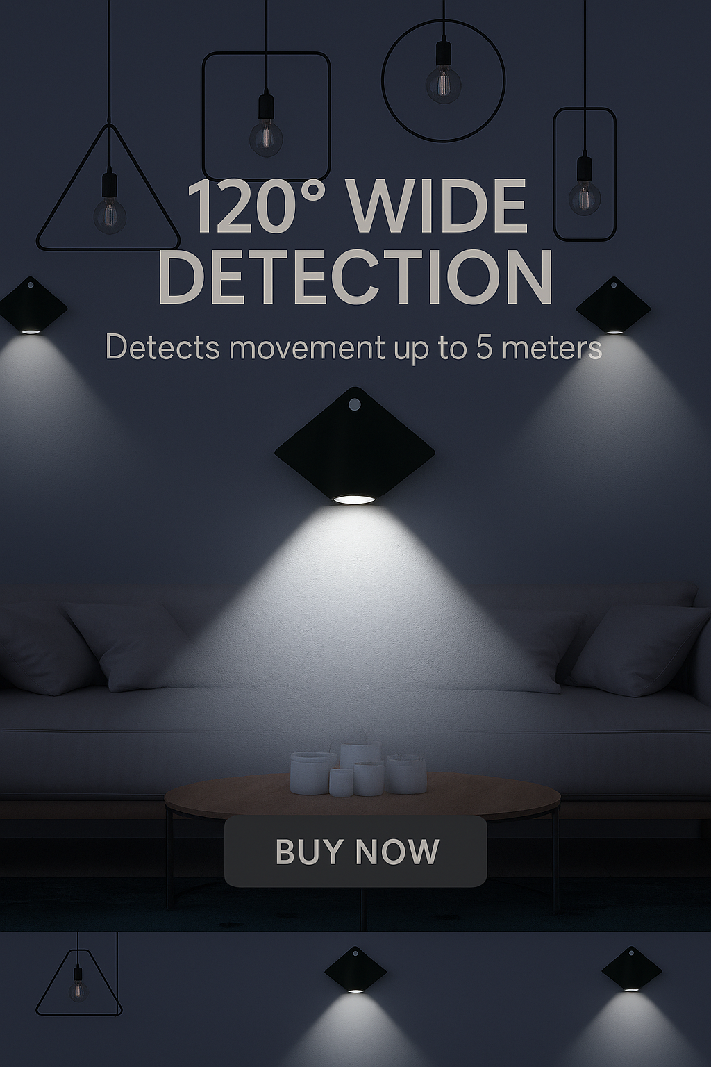 Wireless USB Rechargeable Motion Sensor Wall Lamp