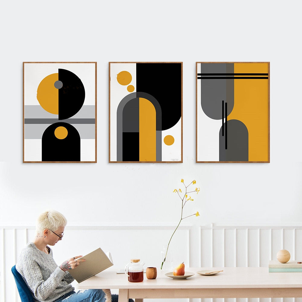 Mid-Century Modern Abstract Canvas Painting