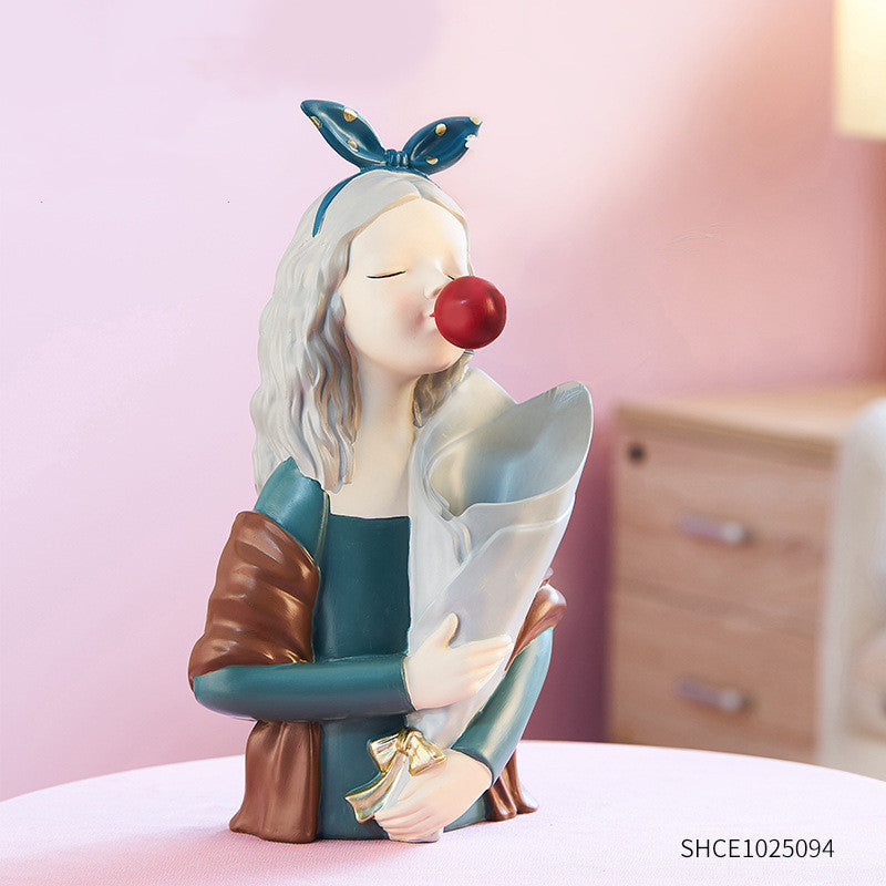 Abstract Resin Girl Figurine