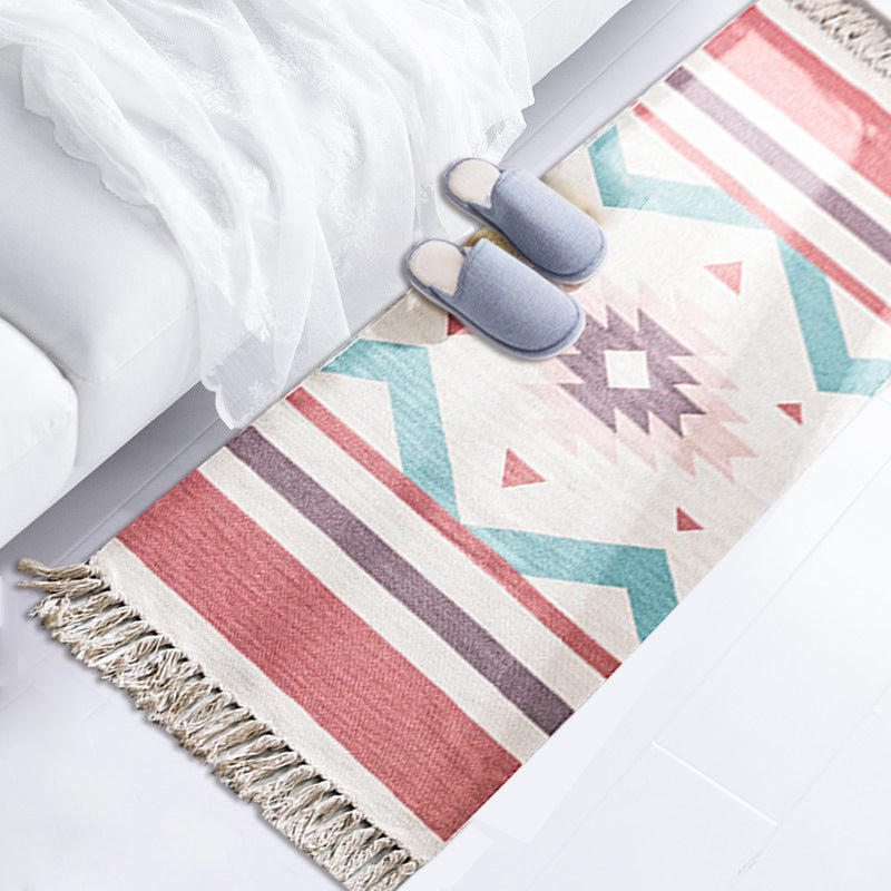Bohemian Cotton & Linen Area Rug