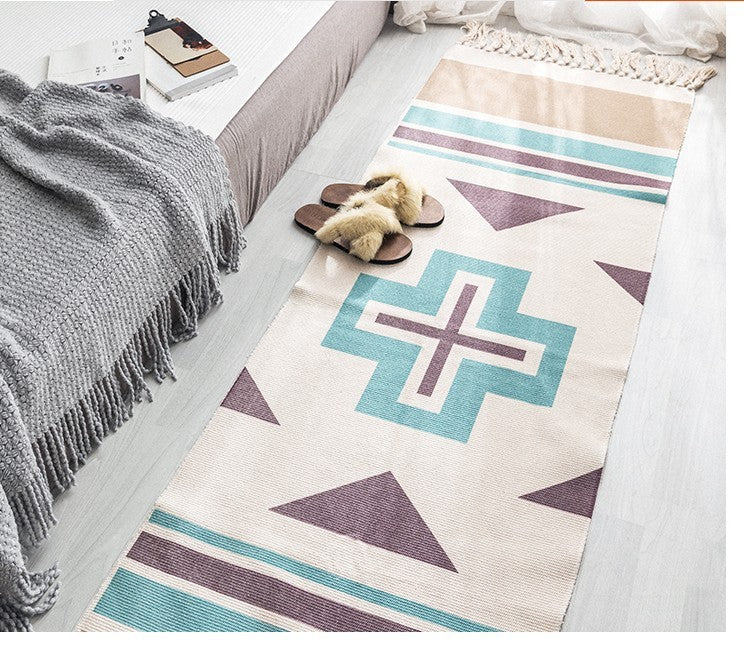 Bohemian Cotton & Linen Area Rug