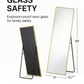 Floor Standing Mirror With Stand & Aluminum Alloy Thin Frame