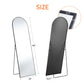 Floor Standing Mirror With Stand & Aluminum Alloy Thin Frame