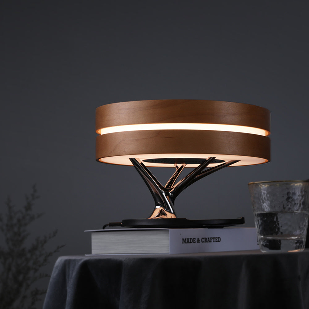 Round Intelligent Bluetooth Speaker Bed Lamp