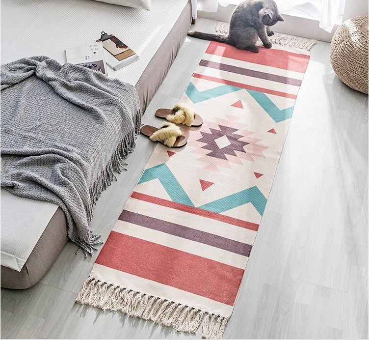 Bohemian Cotton & Linen Area Rug