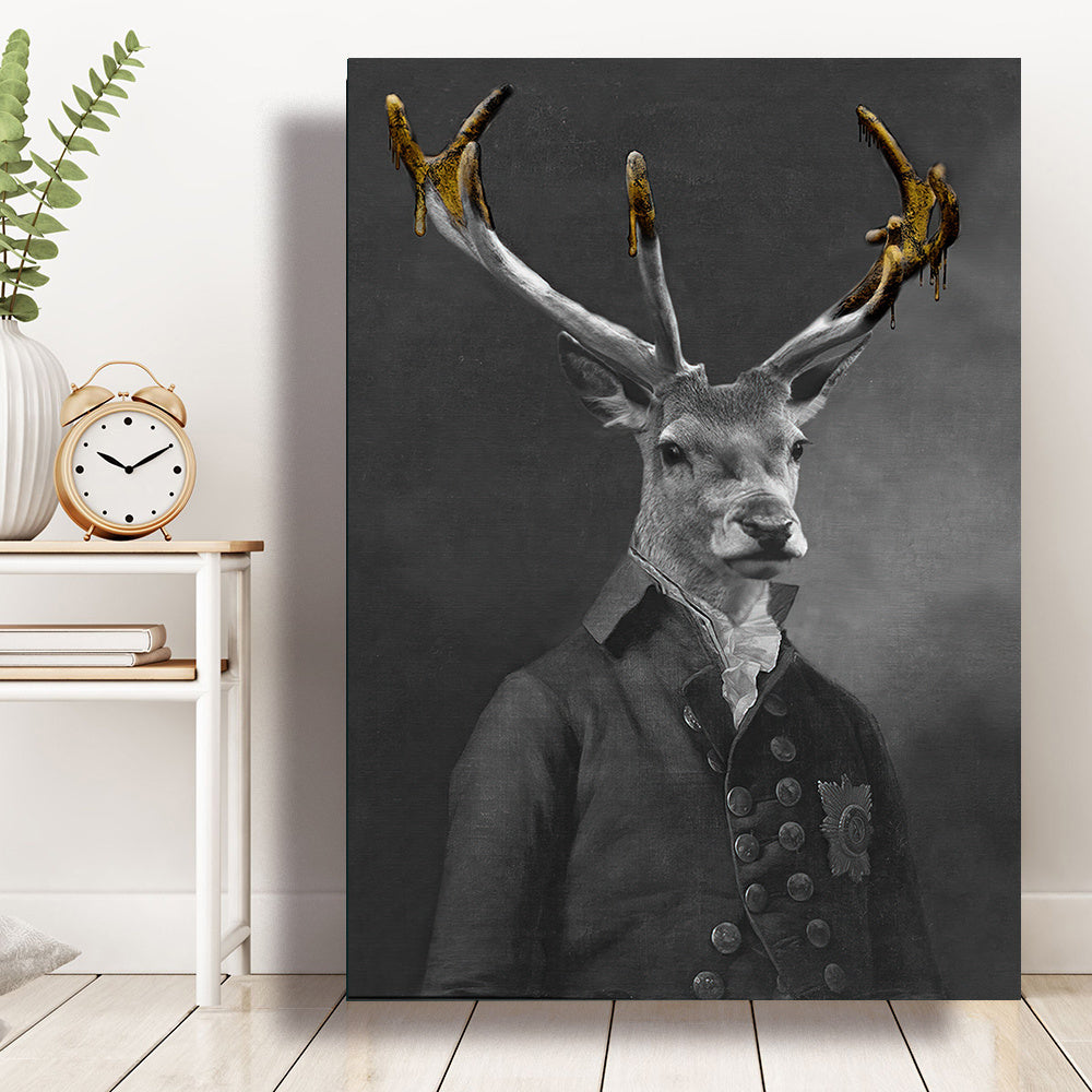 Black Wildlife Canvas Poster