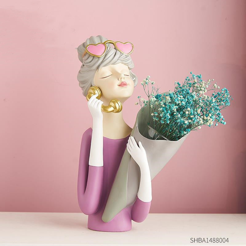Abstract Resin Girl Figurine