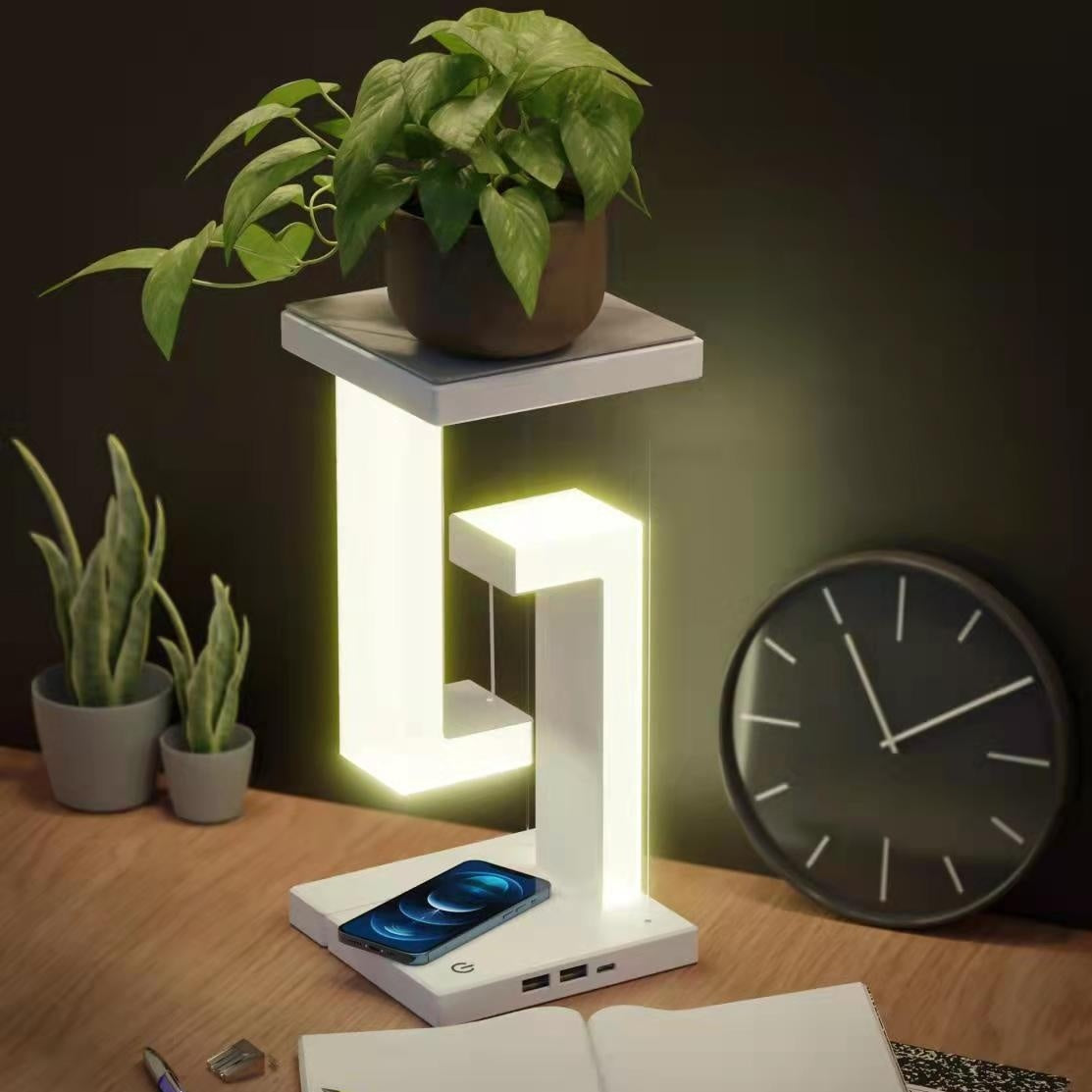 Floating Magnetic Wireless Charging Table Lamp