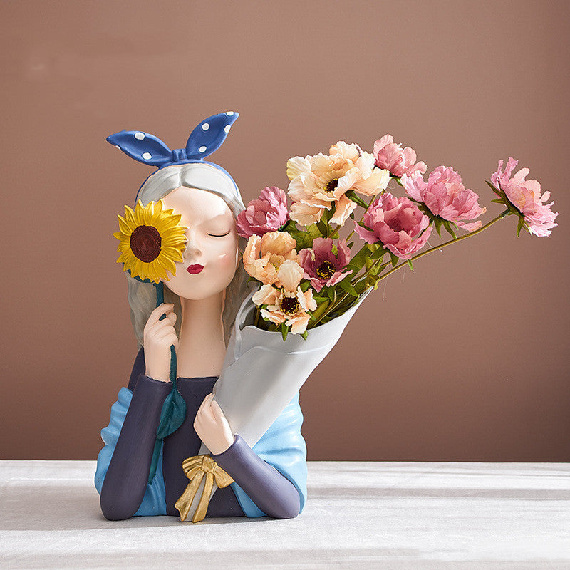 Abstract Resin Girl Figurine