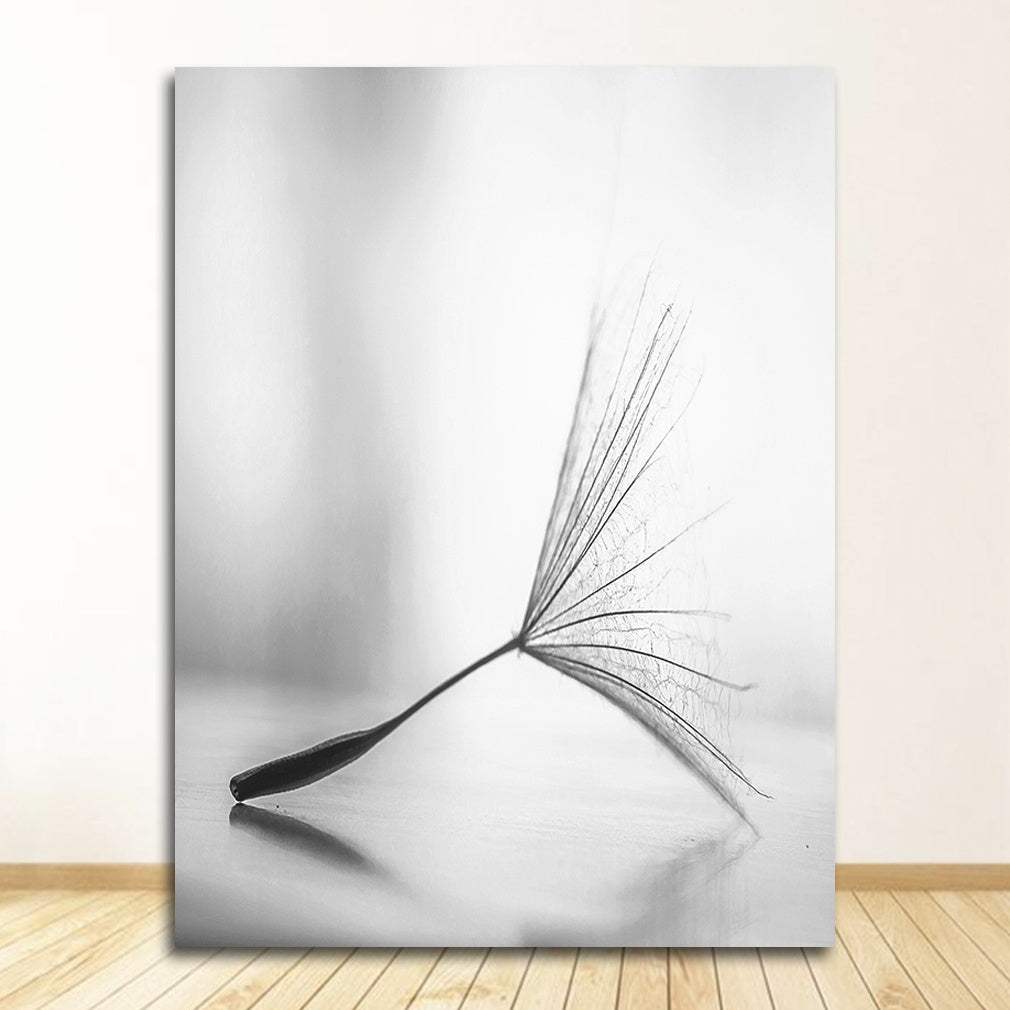 Frameless Abstract Dandelion Canvas Painting