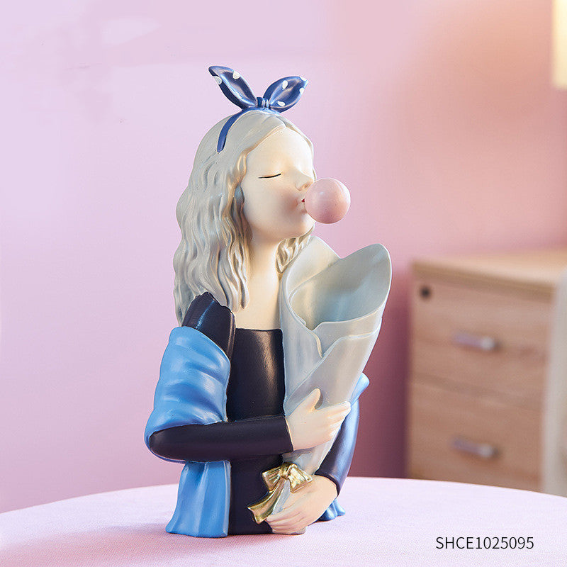 Abstract Resin Girl Figurine