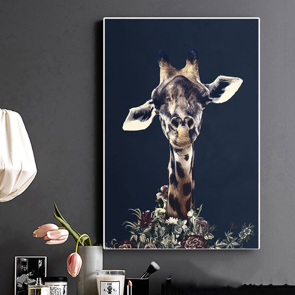 Black Wildlife Canvas Poster