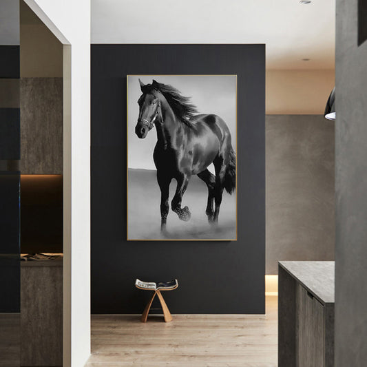 Dark Horse Canvas Painting