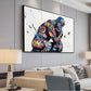 Thinker Man Abstract Canvas Wall Art
