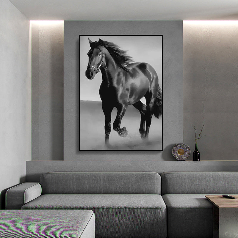 Dark Horse Canvas Painting