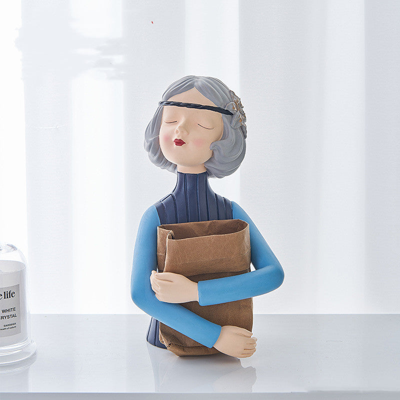 Abstract Resin Girl Figurine