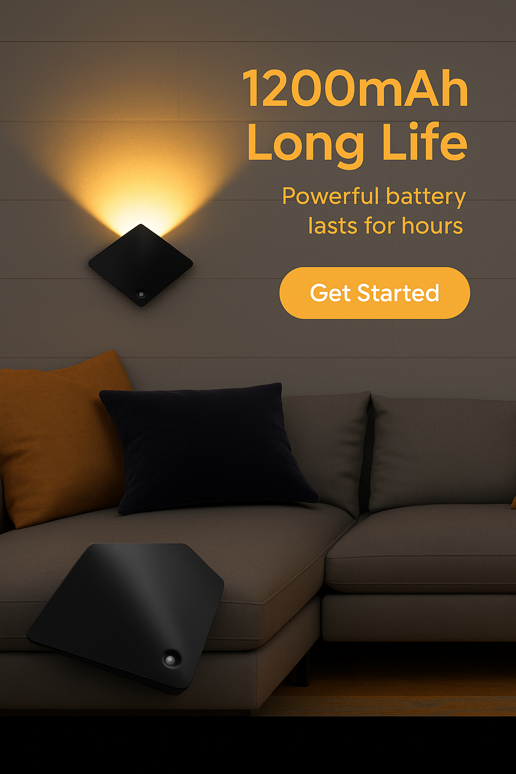 Wireless USB Rechargeable Motion Sensor Wall Lamp