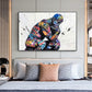 Thinker Man Abstract Canvas Wall Art