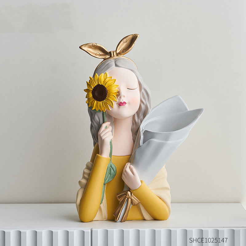 Abstract Resin Girl Figurine