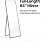 Floor Standing Mirror With Stand & Aluminum Alloy Thin Frame