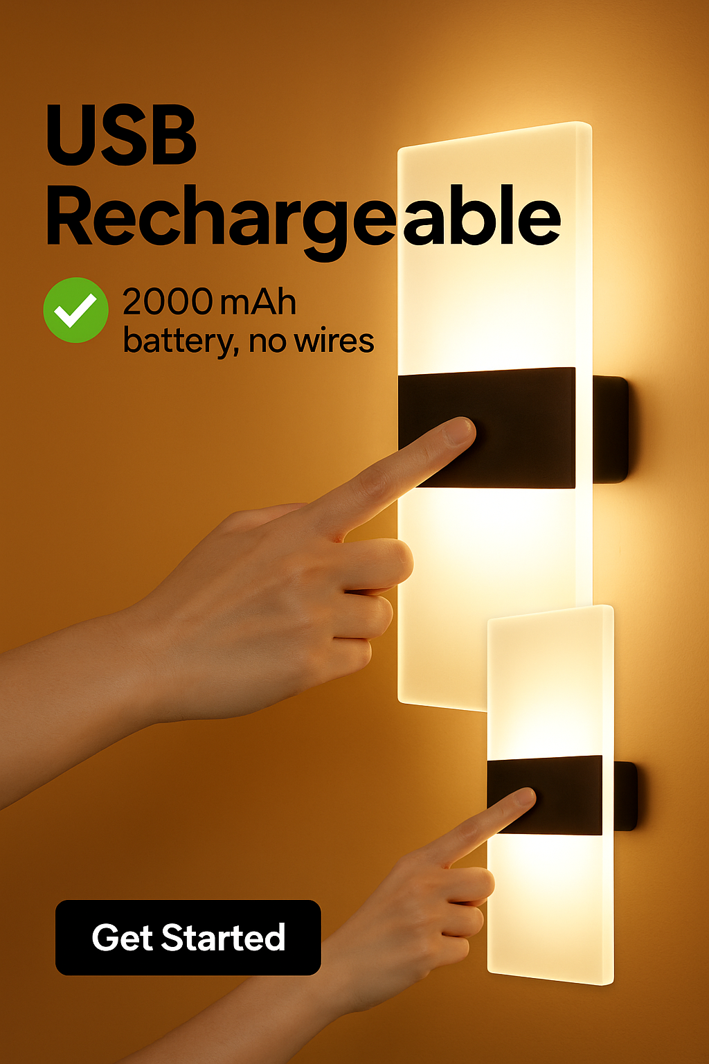 USB Rechargeable Indoor Motion Sensor Wall Lamp