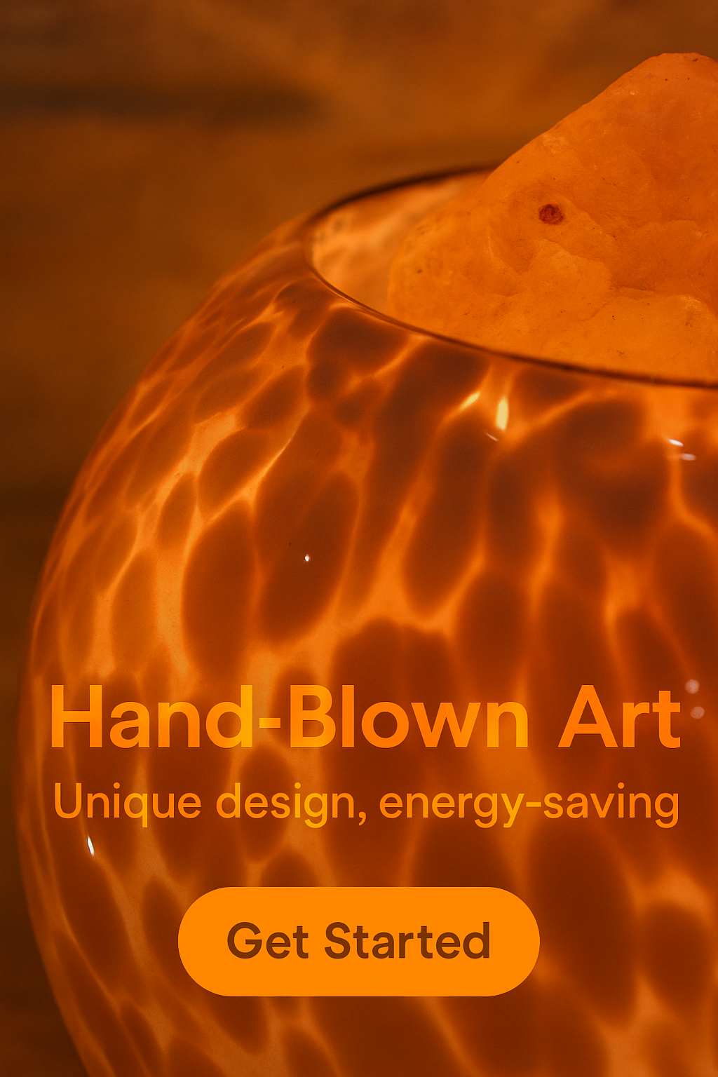 Hand-Blown Glass Bedroom Night Light