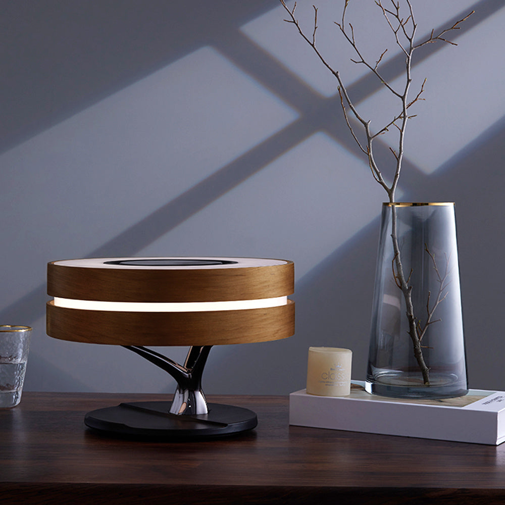 Round Intelligent Bluetooth Speaker Bed Lamp