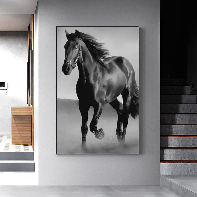 Dark Horse Canvas Painting