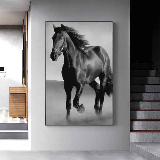 Dark Horse Canvas Painting