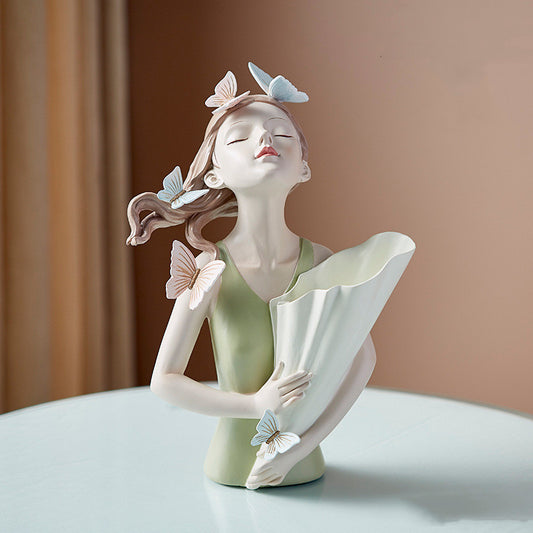 Abstract Resin Girl Figurine