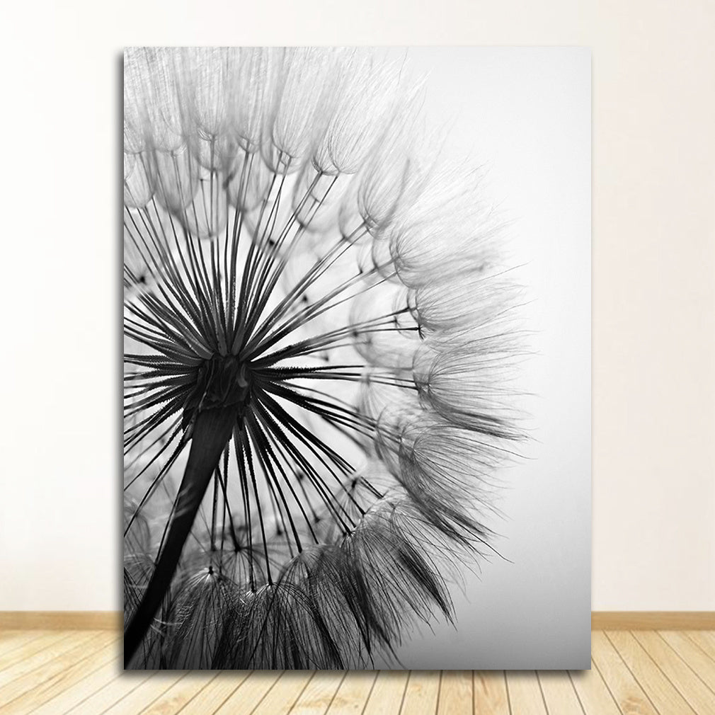 Frameless Abstract Dandelion Canvas Painting