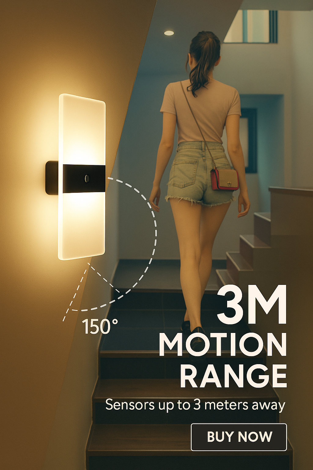 USB Rechargeable Indoor Motion Sensor Wall Lamp