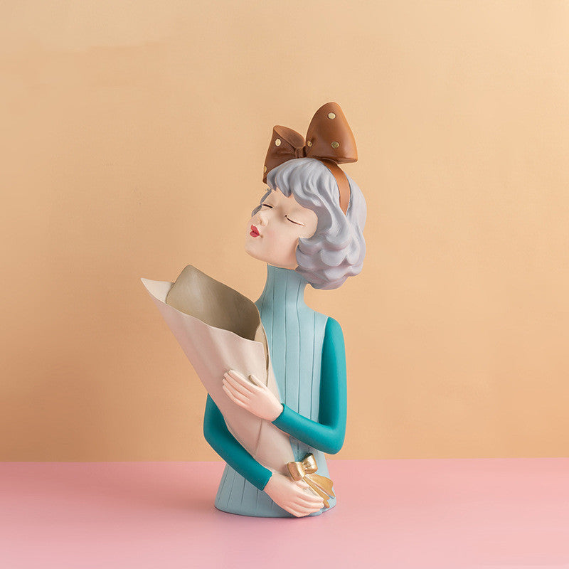 Abstract Resin Girl Figurine