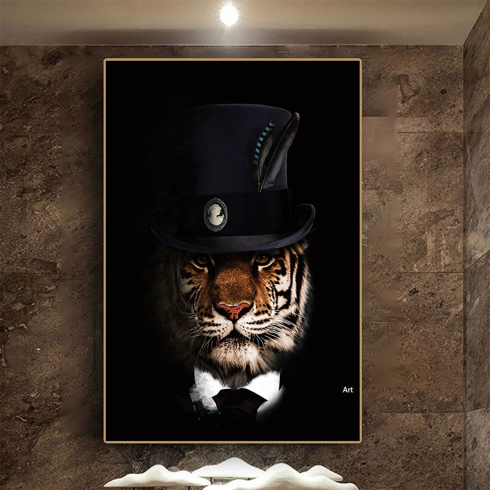 Black Wildlife Canvas Poster