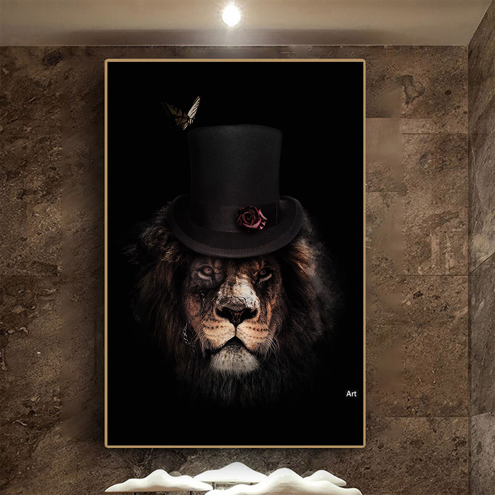 Black Wildlife Canvas Poster