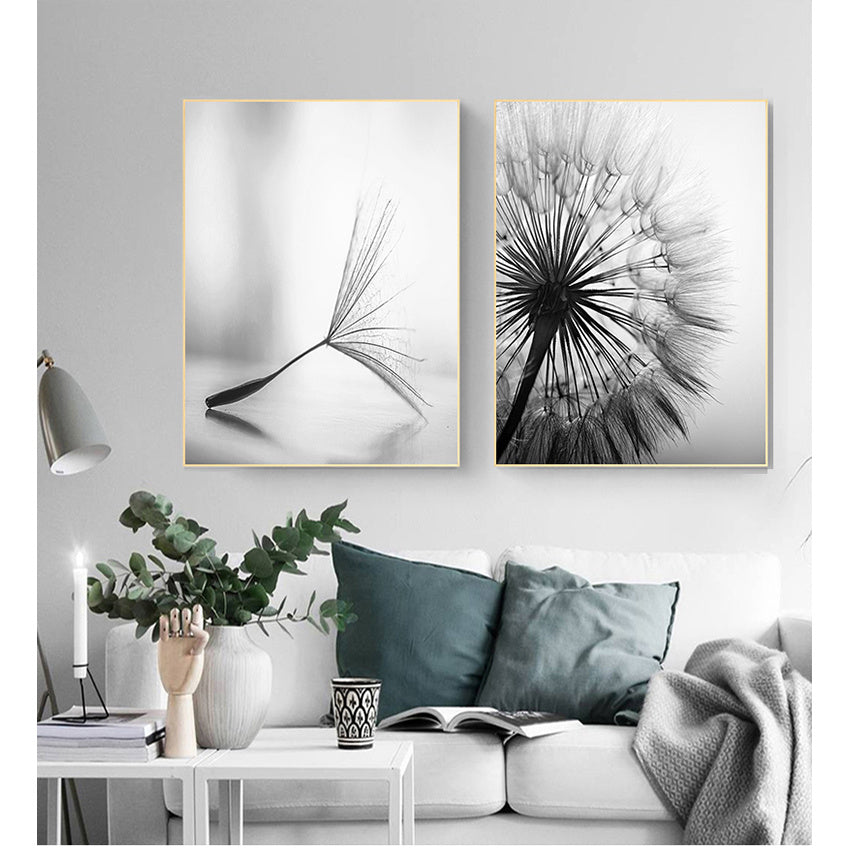 Frameless Abstract Dandelion Canvas Painting
