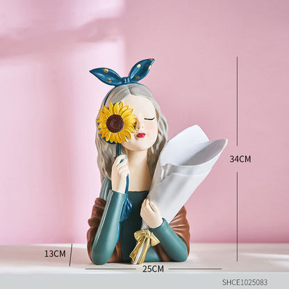 Abstract Resin Girl Figurine