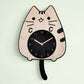 Wooden Cartoon Cat Wall Clock